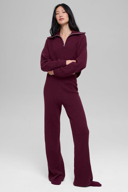 Alo Yoga Women'S Cashmere High-Waist Plush Waffle Pant