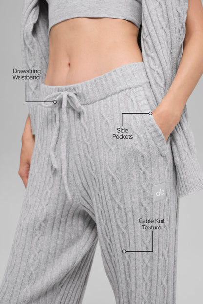 Alo Yoga Women'S Cable Knit Winter Bliss Pant