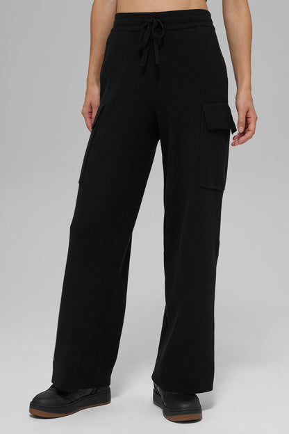 Alo Yoga Women'S Scholar Knit High-Waist Cargo Pant