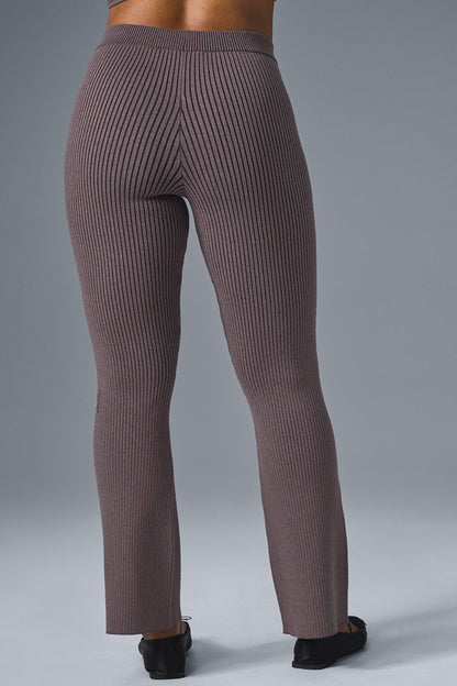 Alo Yoga Denim Knit High-Waist Flare Pant