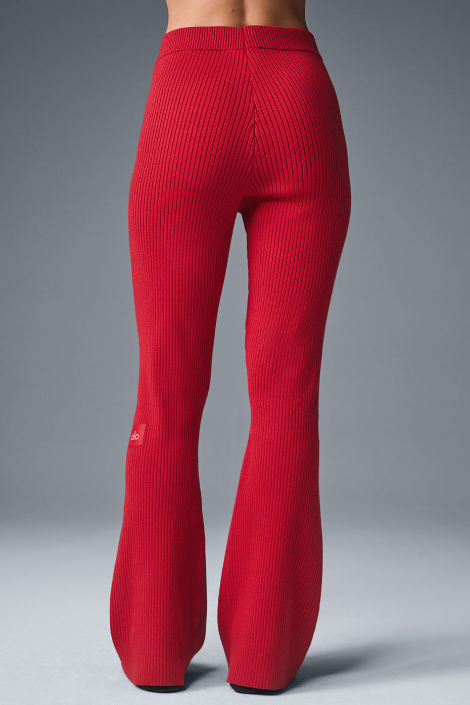 Alo Yoga Denim Knit High-Waist Flare Pant