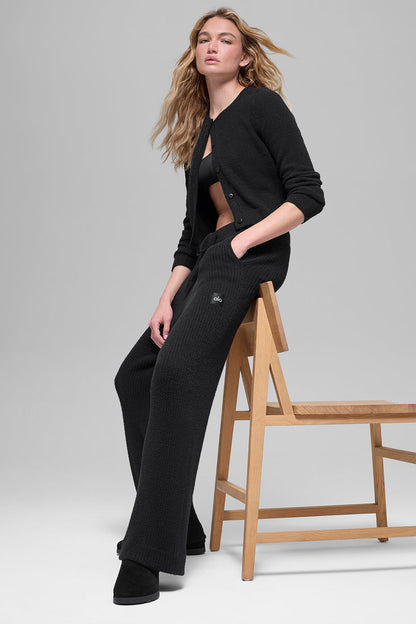 Alo Yoga Women'S Snuggle Up Sweater High-Waist Wide Leg Pant