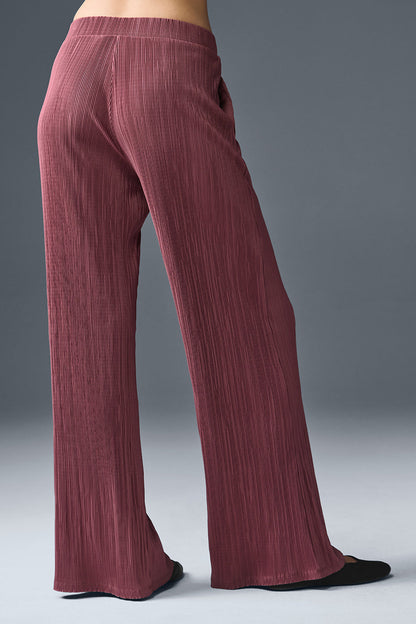 Alo Yoga Women'S High-Waist Micro Plisse Straight Leg Pant
