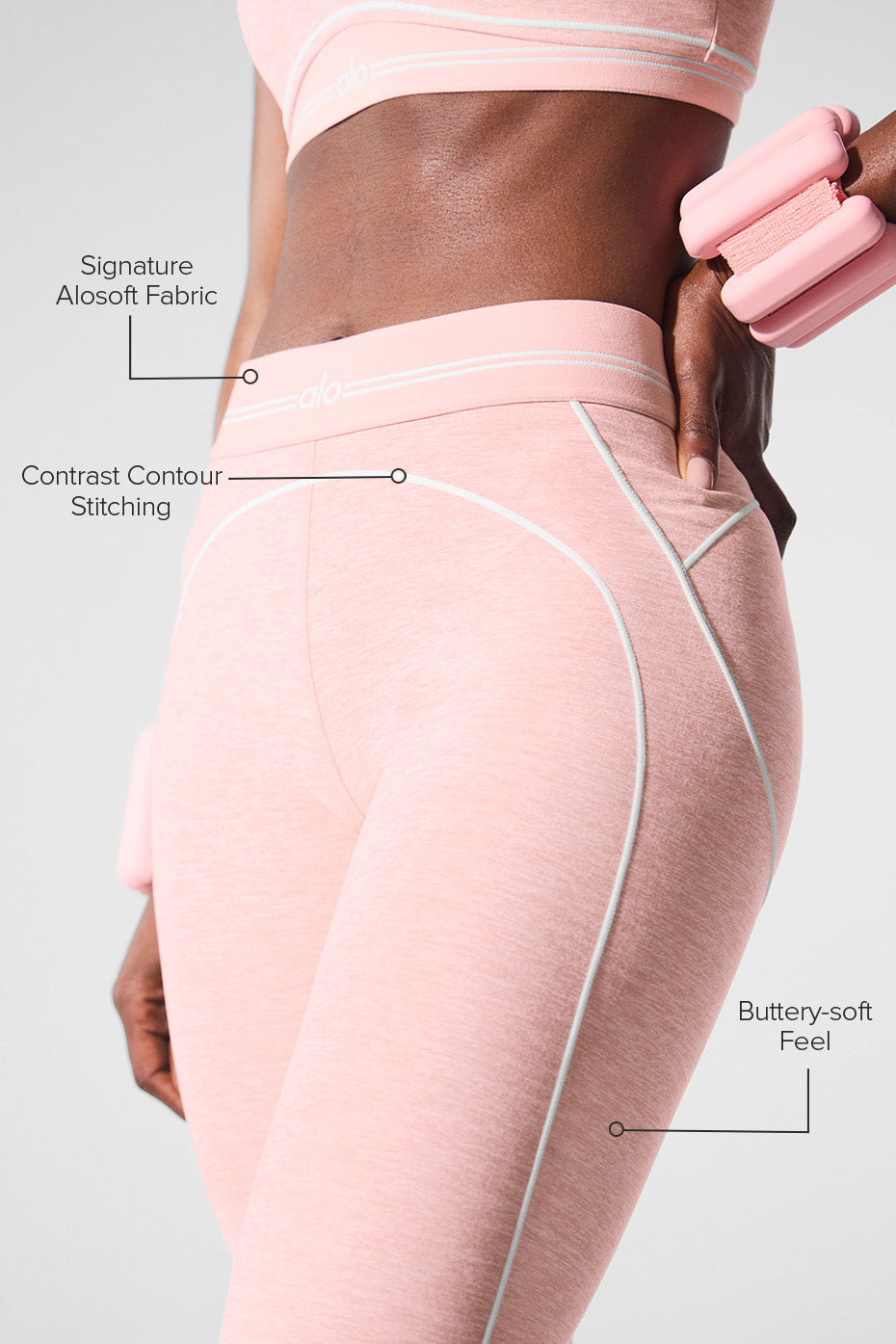 【未使用タグ付き】alo yoga シームレス レギンス XS ピンク Alo Yoga Alosoft High-Waist Heart Throb Legging – Kicks Machine