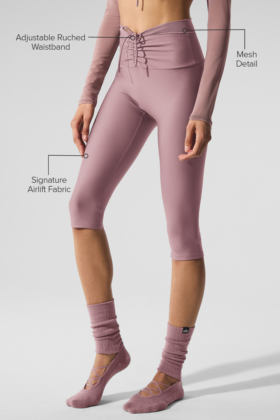 Alo Yoga Airlift Mesh High-Waist Divine Capri