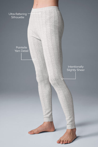 Alo Yoga Women'S Pointelle Sweater High-Waist Be Mine Legging