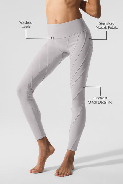 Alo Yoga Washed Alosoft High-Waist Sunray Legging