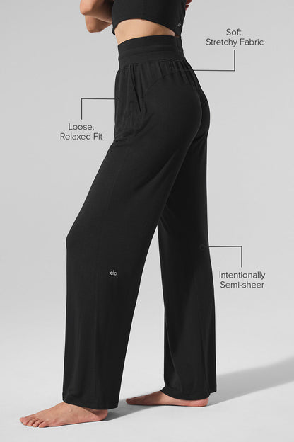 Alo Yoga Women'S Semi-Sheer Delicate Lounge Flare Pant