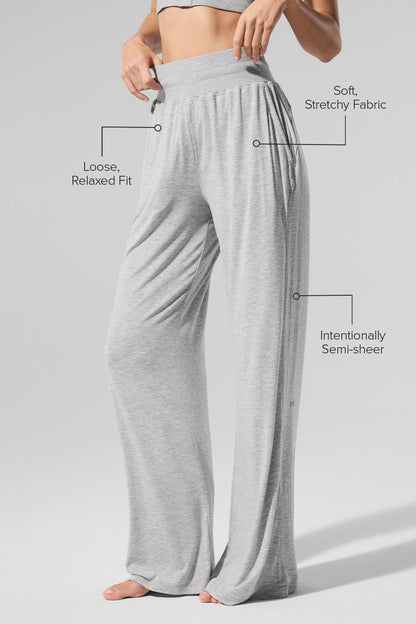 Alo Yoga Women'S Semi-Sheer Delicate Lounge Flare Pant