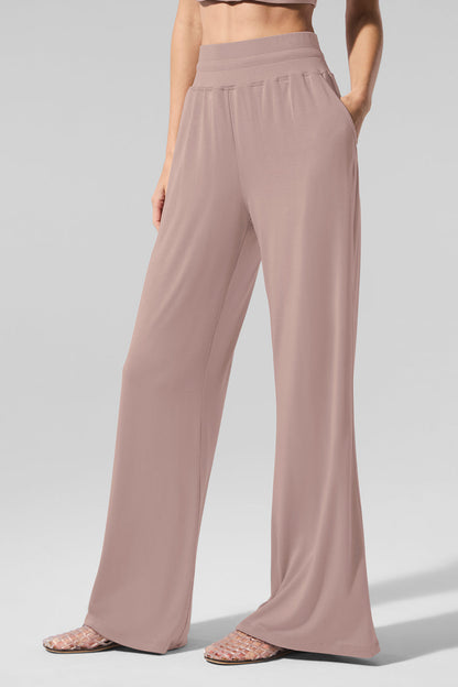 Alo Yoga Women'S Semi-Sheer Delicate Lounge Flare Pant