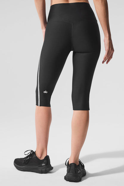 Alo Yoga Women'S Airlift High-Waist Super Sleek Contrast Capri