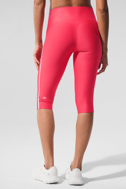 Alo Yoga Women'S Airlift High-Waist Super Sleek Contrast Capri