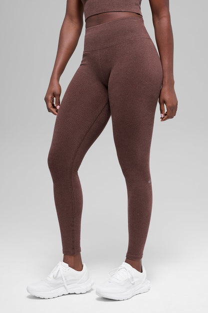 Alo Yoga Women'S Seamless High-Waist Two Tone Rib Legging