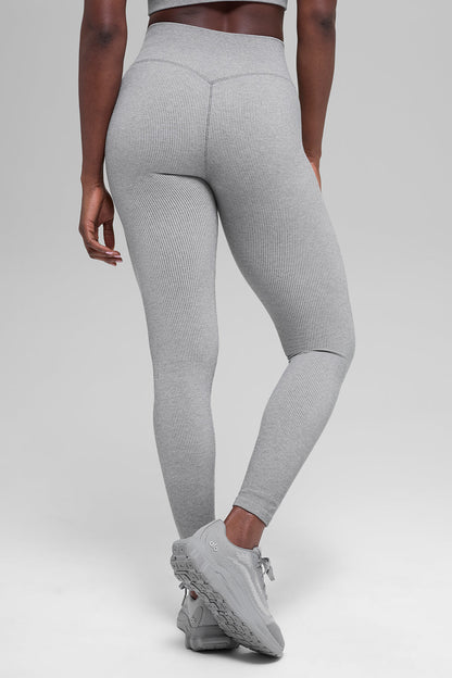 Alo Yoga Women'S Seamless High-Waist Two Tone Rib Legging