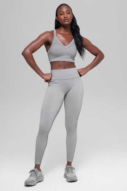 Alo Yoga Women'S Seamless High-Waist Two Tone Rib Legging