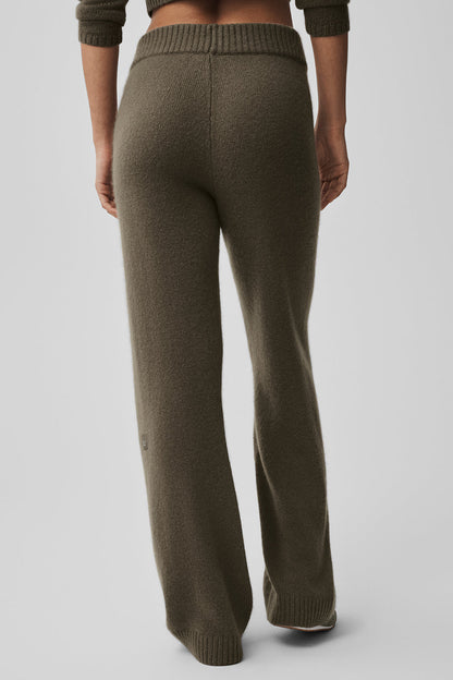 Alo Yoga Women'S Wool Cashmere High-Waist New Class Wide Leg Pant