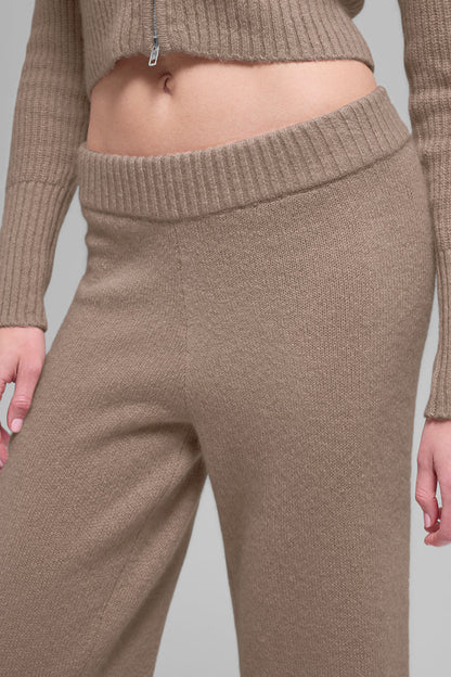 Alo Yoga Women'S Wool Cashmere High-Waist New Class Wide Leg Pant