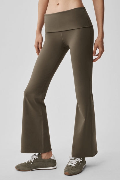 Alo Yoga Women'S Alo Softsculpt 7/8 Foldover Flare Legging