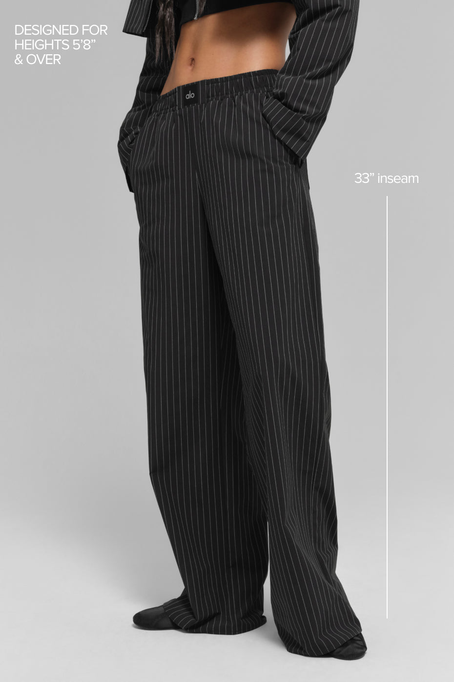 Alo Yoga Women'S Pinstripe Daylight Boxer Pant (Long)