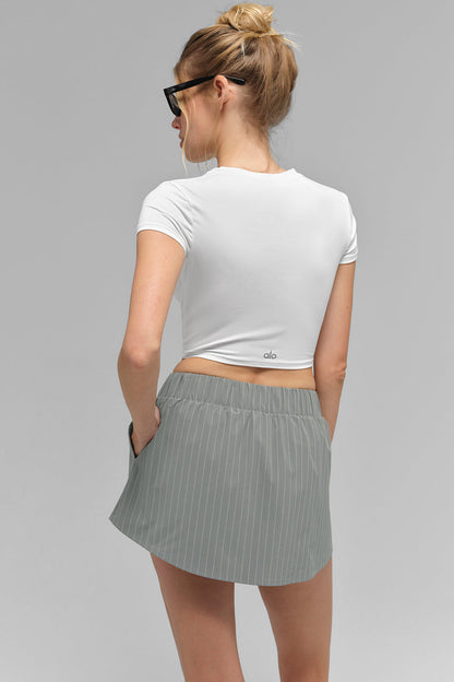 Alo Yoga Women'S Pinstripe Daylight Mini Skirt