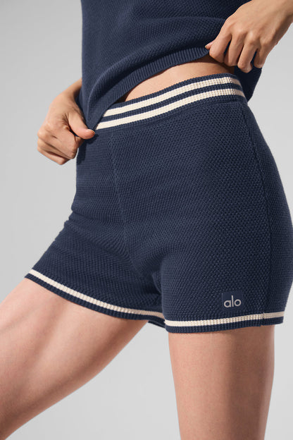 Alo Yoga Women'S Tennis Club Sweater Knit Hot Short