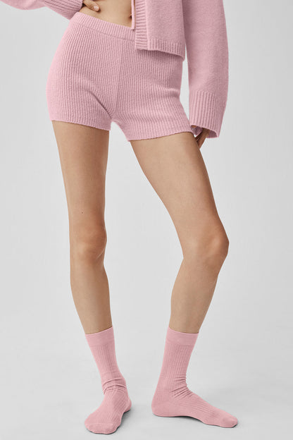 Alo Yoga Women'S Wool Cashmere Ribbed Noble Short