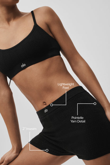 Alo Yoga Women'S Pointelle Sweater Be Mine Hot Short
