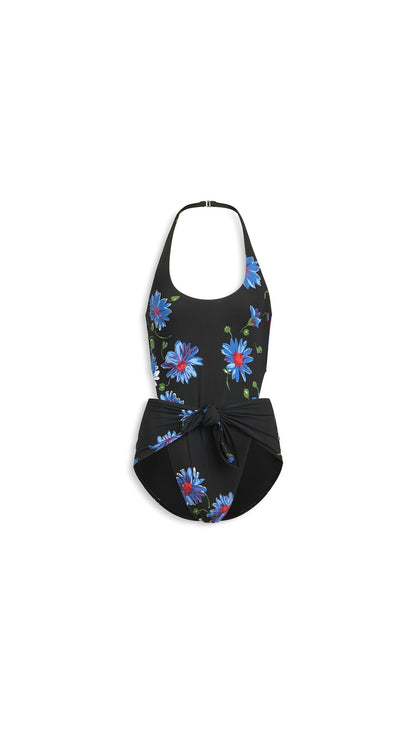 Alaïa Flower Print Knot Swimsuit