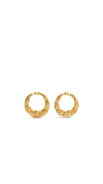 Alaïa Square Spiral Small Hoops