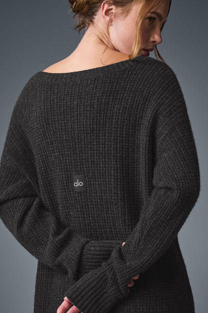 Alo Yoga Women'S Cashmere Plush Waffle Dress