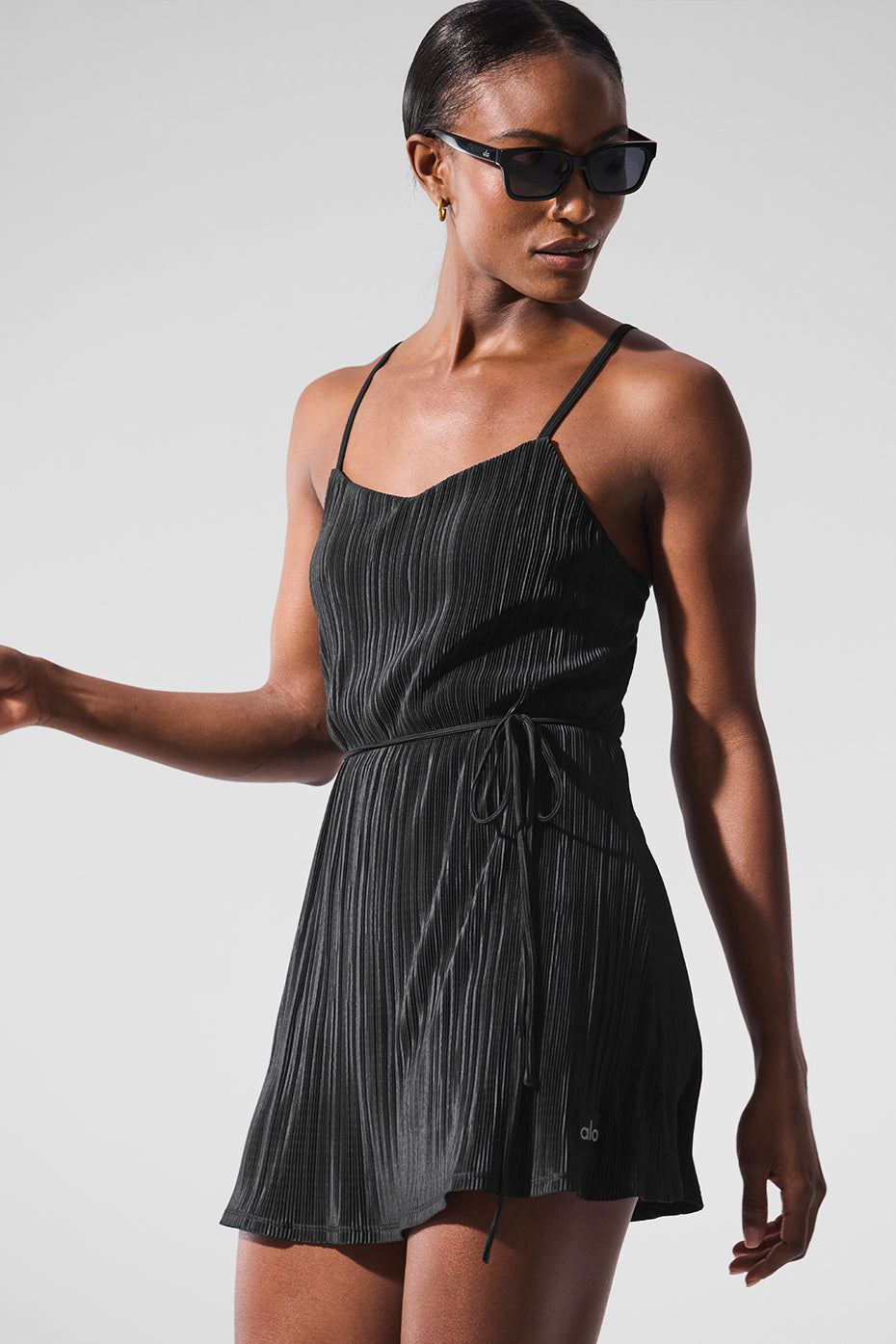 Alo Yoga Micro Plisse Game On Tennis Dress