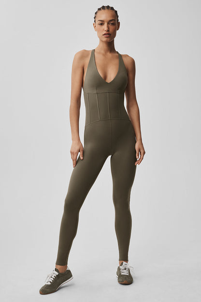 Alo Yoga Women'S Airbrush Sparks Fly Corset Onesie