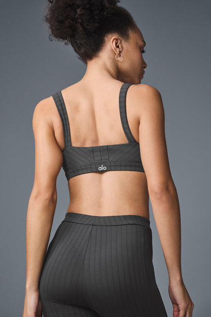 Alo Yoga Women'S Pinstripe Jacquard Captivate Bra