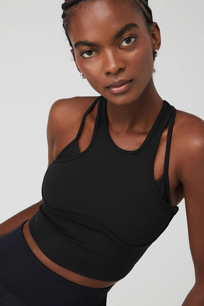 Alo Yoga Women'S Ribbed Airlift Enchanted Bra Tank