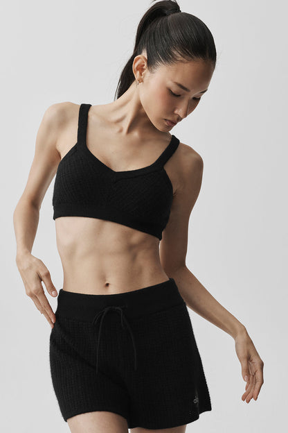 Alo Yoga Women'S Cashmere Plush Waffle V-Neck Bra