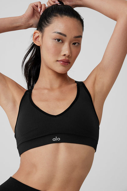 Alo Yoga Women'S Seamless Ribbed Favorite Bra