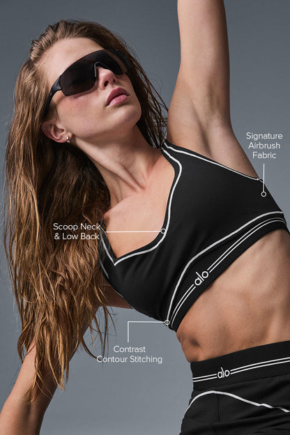Alo Yoga Women'S Airbrush Heart Throb Bra