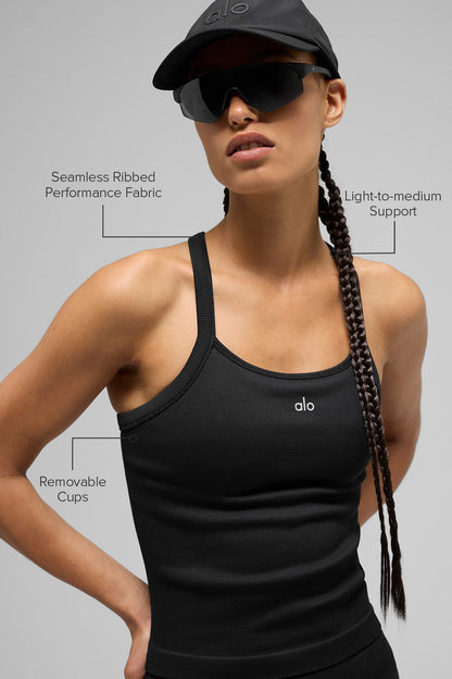 Alo Yoga Women'S Seamless Ribbed Favorite Full Length Bra Tank