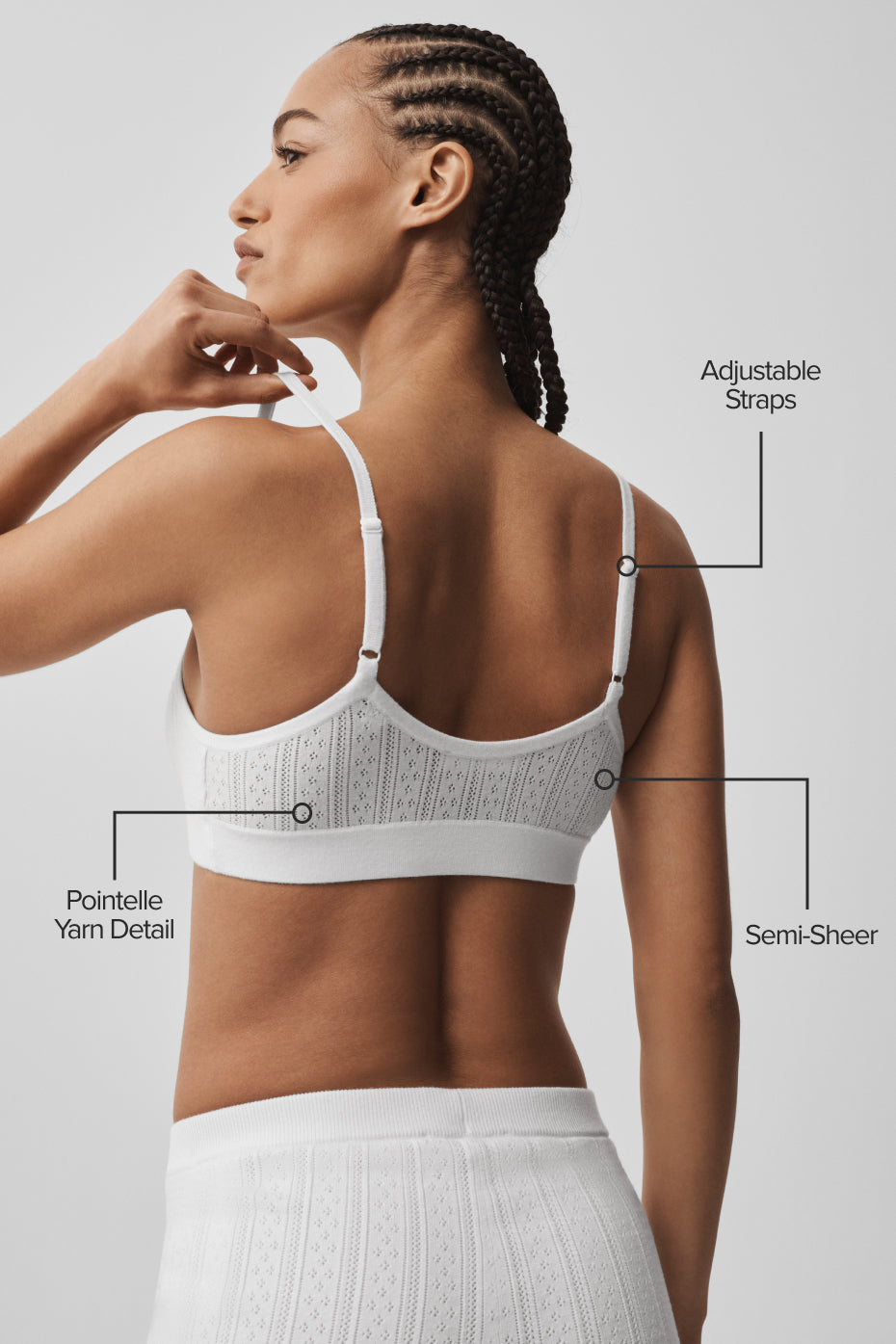 Alo Yoga Women'S Pointelle Sweater Be Mine Bra