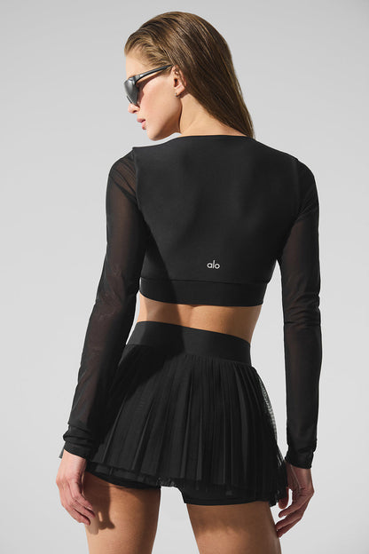 Alo Yoga Women'S Airlift Mesh Divine Long Sleeve Bra