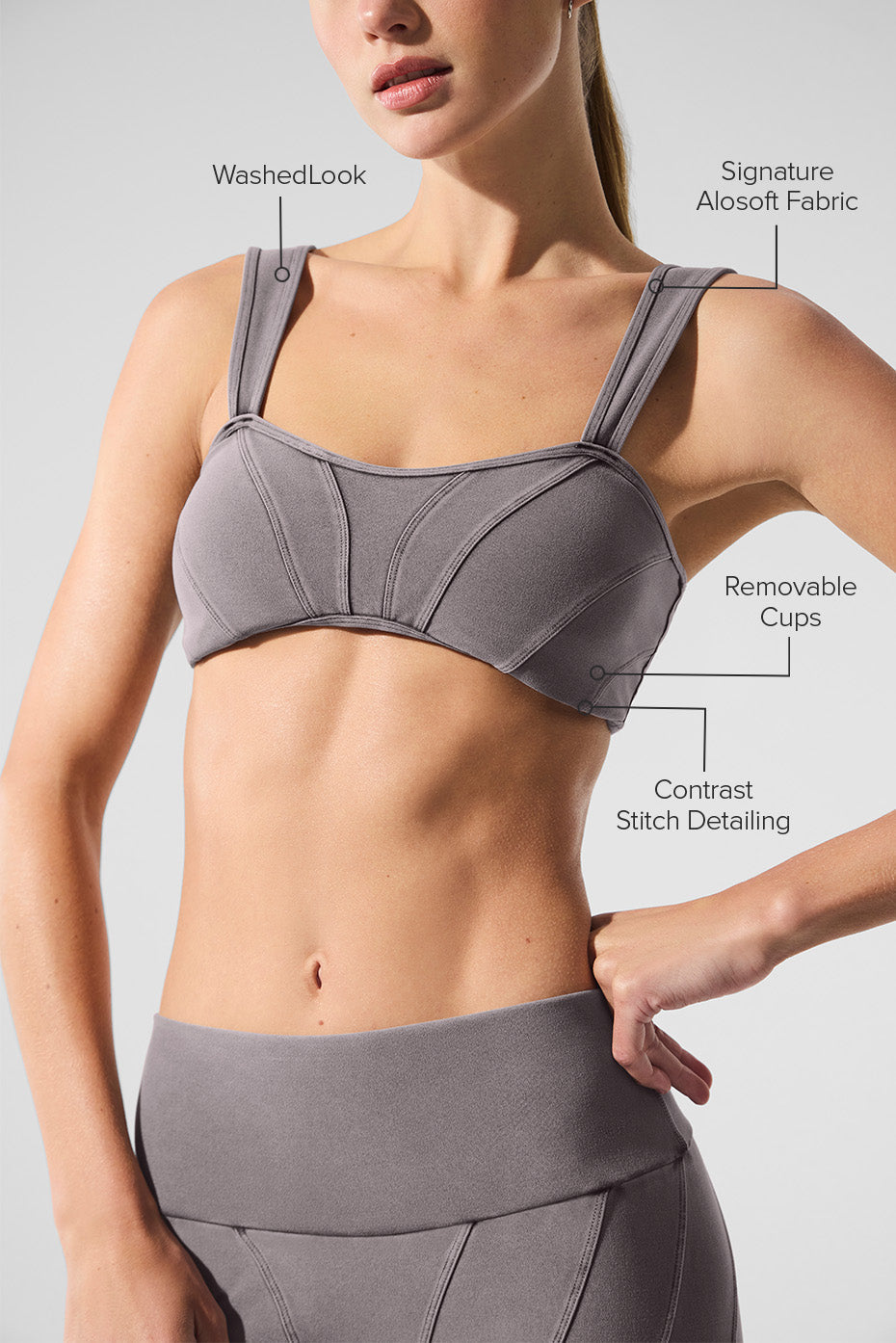 Alo Yoga Women'S Washed Alosoft Sunray Bra