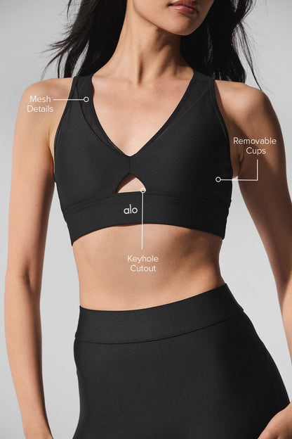 Alo Yoga Women'S Airlift Mesh Just Right Bra