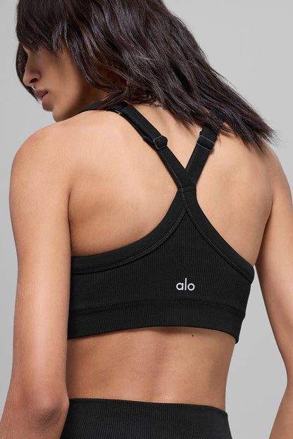 Alo Yoga Women'S Seamless Two Tone Rib Bra