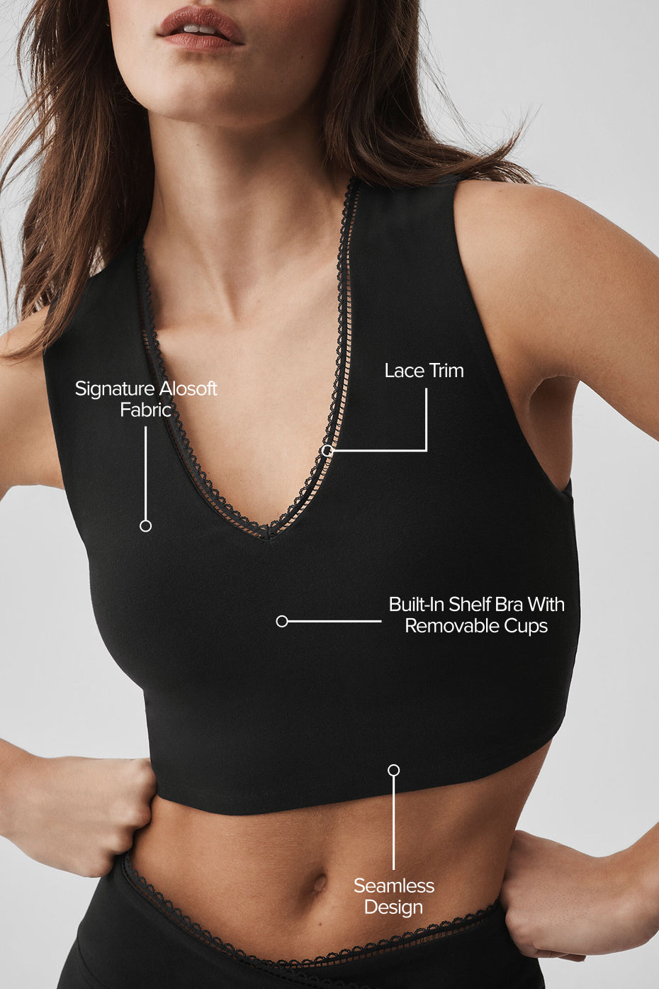 Alo Yoga Women'S Alosoft Affection V-Neck Bra Tank