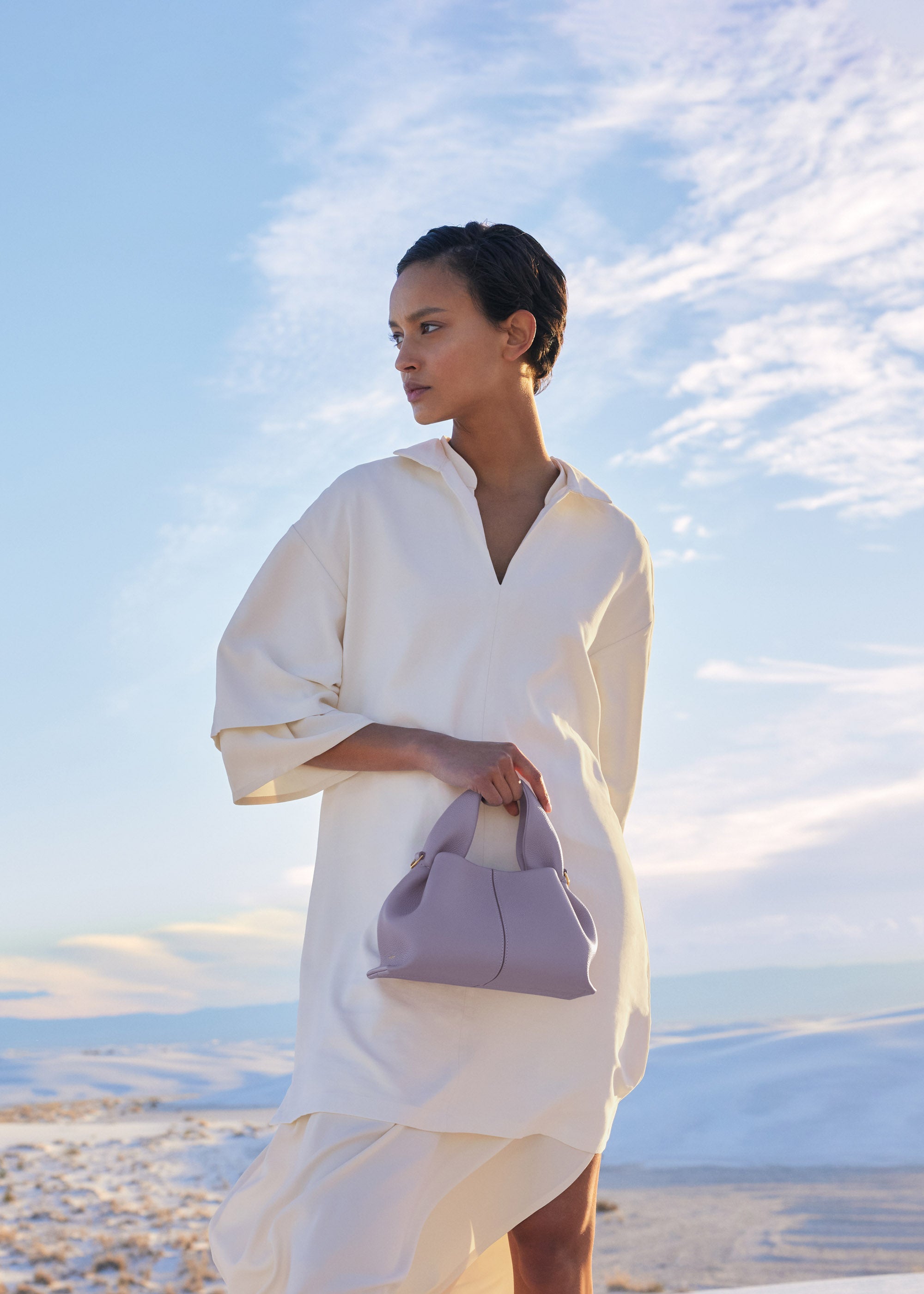 Polene Numero Neuf Mini Textured Mauve