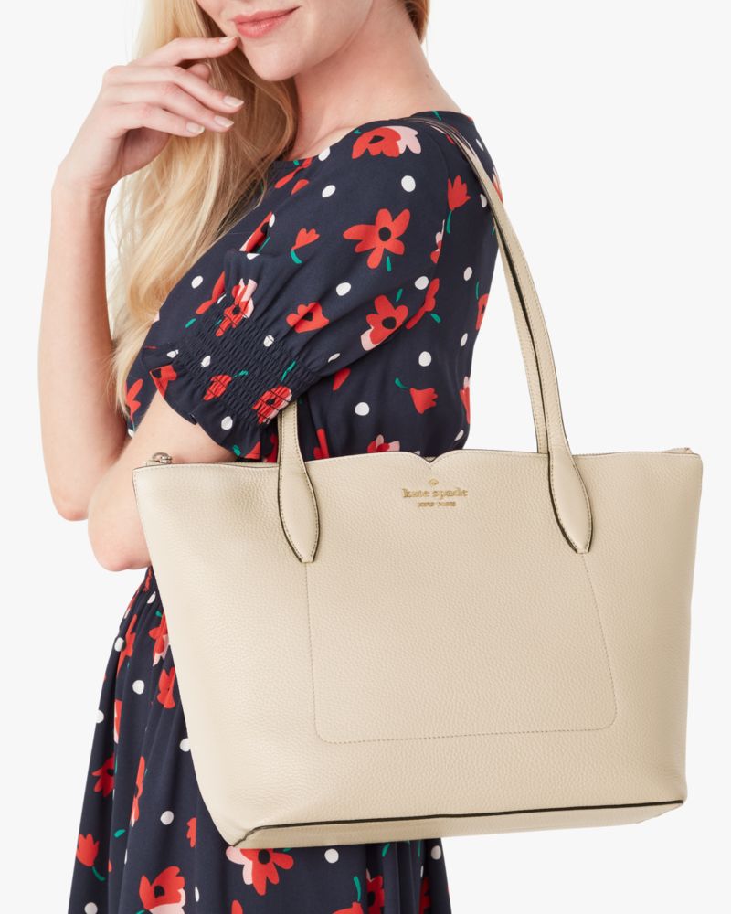 KateSpade Harlow Medium Tote Light Sand