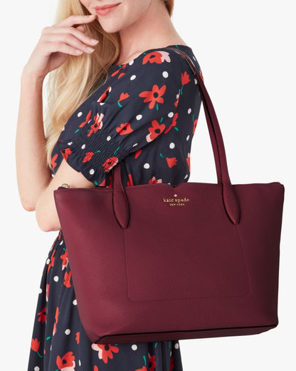KateSpade Harlow Tote Bag Red Jam