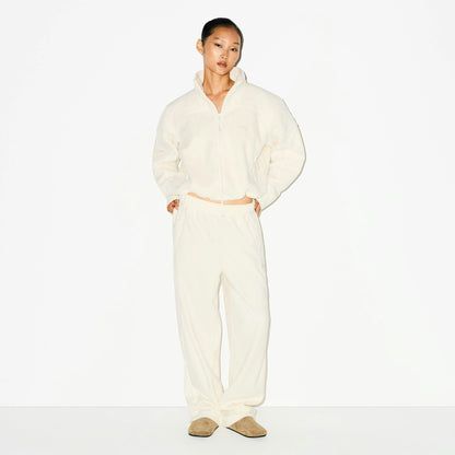 Skims Outdoor Fleece Straight Leg Pant Ecru