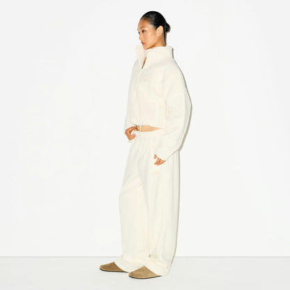 Skims Outdoor Fleece Straight Leg Pant Ecru