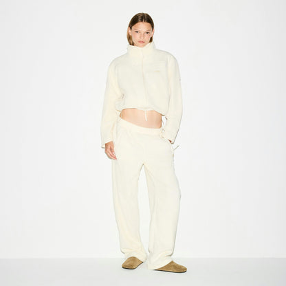 Skims Outdoor Fleece Straight Leg Pant Ecru